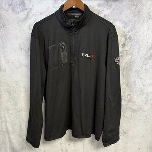 Ralph Lauren RLX Jacket Mens XXL 25.5x28 Black 1/2 Zip Activewear
